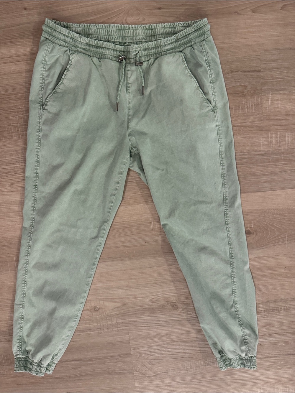 Zara Sage Green Women's Drawstring Jogger Pants